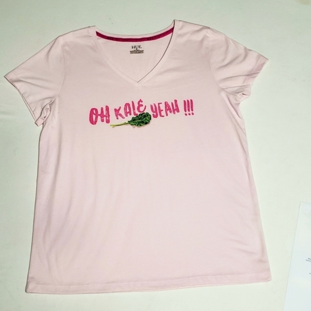 OH KALE YEAH V NECK TEE SHIRT SIZE MEDIUM